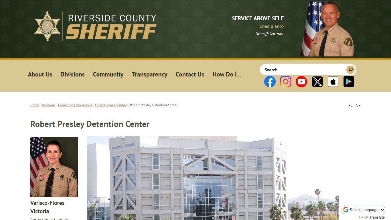 Robert Presley Detention Center | Riverside County Sheriff, CA